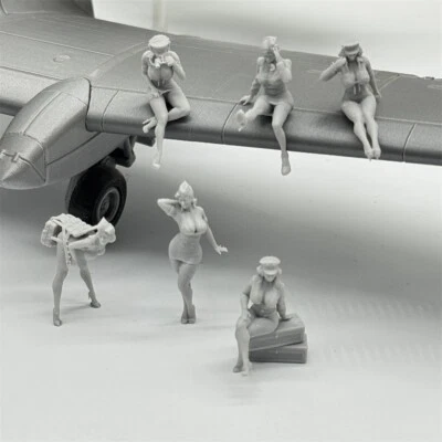 1/48 Scale Parachute Captain Army Poster 6 Figures Resin Model Excluding aircraf - Image 1 of 4