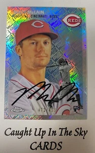 2023 TOPPS CHROME PLATINUM MATT MCLAIN RC TOPPS LOGO REFRACTOR #471/499 REDS - Picture 1 of 2