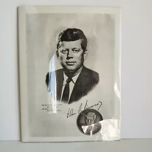 John F. Kennedy Gedenkbild mit Medaille/Münze - Bild 1 von 7