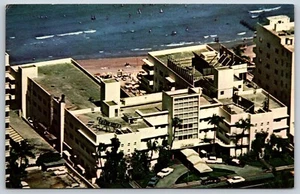 Postcard Delmonico Hotel, Aerial View, Miami Beach Florida Unposted - Picture 1 of 2