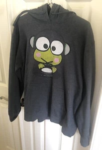 Sanrio DJ Keroppi Hoodie Dark Gray Hooded Sweatshirt Hoodie Men’s Women’s Large - Picture 1 of 4