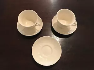 Wedgwood Queensware QUEENS UNI - 3 Tassen & Untertassen - creme - Bild 1 von 3