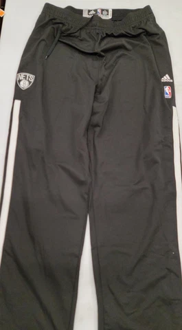 30412 Adidas Brooklyn Nets MIRZA TELETOVIC GAME USED 2013/14 Warm Up Pants W/COA Cover