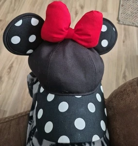 Cappello Minnie Mouse con Orecchie Nero a Pois Parchi Disney Berretto Baseball Adulto - Foto 1 di 5