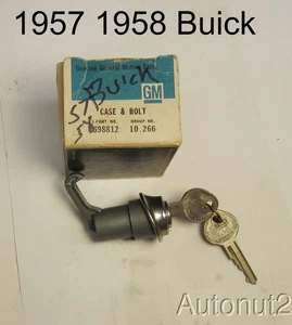 1957 1958 Buick glove box lock with keys and b0x NOS original - Picture 1 of 2