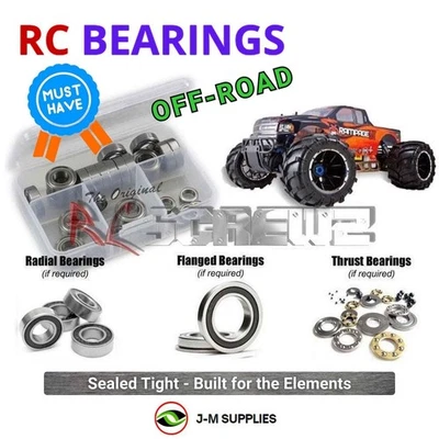 RCScrewZ Rubber Shielded Bearings rcr043r for RedCat Rampage MT V3 1/5 Gas | SET - Image 1 of 4