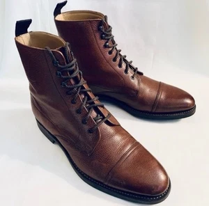 Men's 10 CHARLES TYRWHITT Leather Cap Toe Boots - Picture 1 of 10