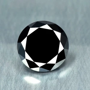 1.62Ct Sensational Quality Natural JET BLACK DIAMOND -Very Clean Surface Clarity - Picture 1 of 2