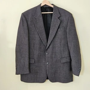Savile Row Blazer Men US 46 Brown Tweed Wool Alpaca Lined 2B Ventless Vtg FLAWS - Picture 1 of 18