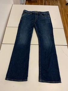 Cody James Jeans 36x34 Dark Wash Western Straight Whiskered Cowboy Rodeo Stretch - Picture 1 of 12