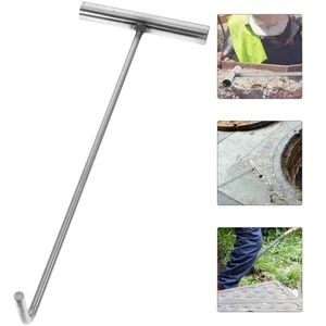 Stainless Steel Hook Man Well Cover Manhole Tool Pull for Lifting - Picture 1 of 10