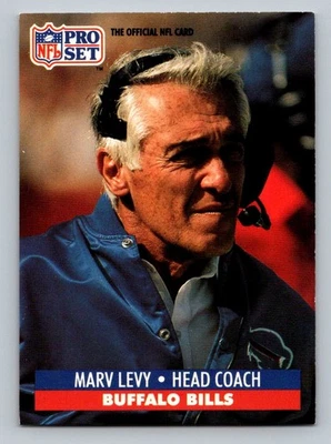 1991 Pro Set Marv Levy #90 Buffalo Bills - Image 1 of 2