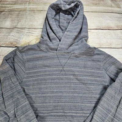 PrAna Rincon Sudadera con Capucha Para Hombre Grande Gris Rayas Algodón Orgánico Terry Sudadera Foto 1 de 4