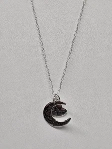 Neu .925 Sterlingsilber Mama "Ich liebe dich zum Mond & zurück" 18" Halskette - Bild 1 von 3