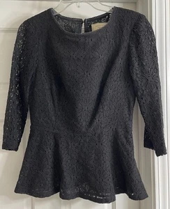 Moulinette Soeurs Floral Lace Lined 1/2 Sleeve Blouse Women's Sz 4! - Picture 1 of 6