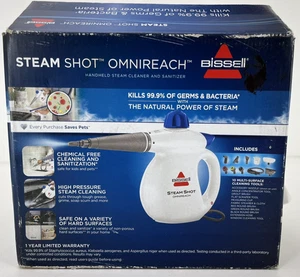 BISSELL - Limpiador y desinfectante de vapor portátil Steam Shot OmniReach - Blanco - Imagen 1 de 4
