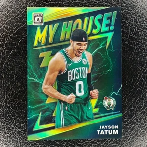 JAYSON TATUM /149 My House Lime Green 2019-20 Donruss Optic Basketball Card #11 - Foto 1 di 2