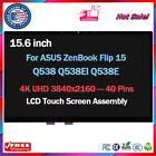 4K 15,6" pour ASUS ZenBook Flip 15 Q538 Q538E ensemble numériseur écran tactile LCD