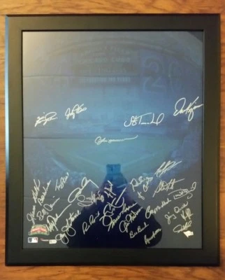 100 Years Wrigley Field Framed 16x20 Cubs 29 Autograph Bruce Sutter Andre Dawson - Image 1 of 4