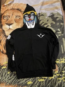 New Voltron Legendary Defender Hoodie Sz Medium Promo Adult Black NWOT Full Zip - Picture 1 of 12