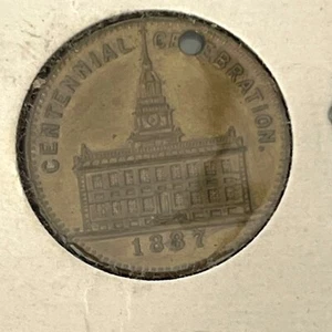 1887 Adoption of the Federal Constitution Centennial Celebration Bronze Token - Picture 1 of 4