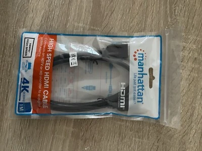 Manhattan High Speed HDMI Cable 4K@30Hz Ultra HD BRAND NEW - Image 1 of 2