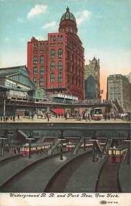 New York, New York Postcard Underground R.R. Park Row About 1915    C2 - Picture 1 of 2
