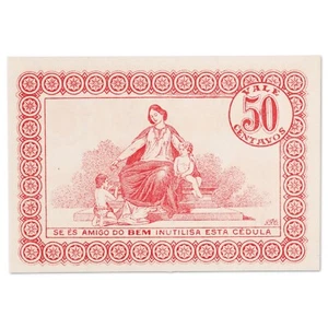 Portugal billet de nécessité 50 centavos n.d (1917-1922) Arcos De Valdevez NEUF - Foto 1 di 2