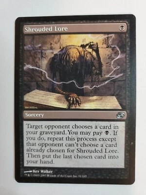 MTG Magic The Gathering Card Shrouded Lore Sorcery Black Planar Chaos 2007 - Image 1 of 2