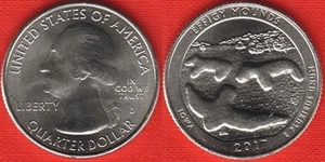 USA Quarter (1/4 dollar) 2017 D mint "Effigy Mounds, Iowa" UNC - Picture 1 of 1