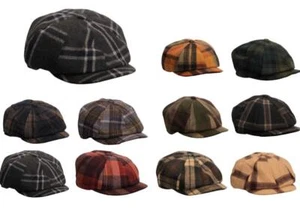 Peaky Blinders Sombrero Newsboy Gorra Plana Dos Colores Espina de Arenque Lana Panadero Niño Gatsby - Imagen 1 de 6