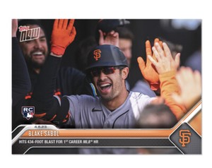 2023 Topps Now Card #62 Blake Sabol Giants RC Rookie 1st MLB HR 🔥
