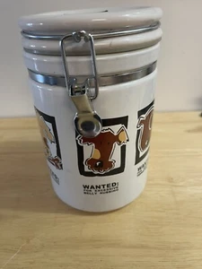 Mug Shot Dog Treat Canister by Signature. Stoneware. EUC - Picture 1 of 6