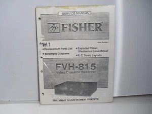 Fisher FVH-815 manuale di servizio - Foto 1 di 2