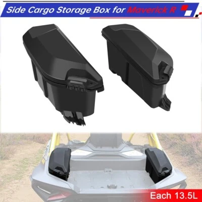 2pcs 13.5L Side Rear Cargo Storage Box Compatible with Can-Am Maverick R 2024+ Foto 1 de 4