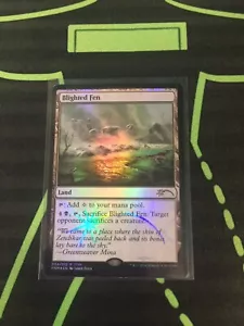 MTG Magic The Gathering Blighted Fen Foil Promo Land Commander - Picture 1 of 1