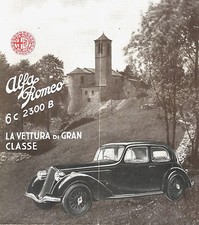 1936 CAR ALFA ROMEO 6 C 2300 B LA CAR DE GRAND CLASS MILANO