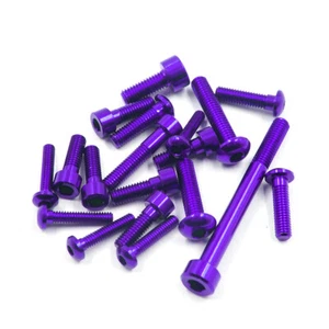 NEW Yeah Racing YA-0733PP Aluminum Screws Set Purple for SANWA M17 Transmitter - Picture 1 of 4
