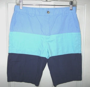 VINEYARD VINES SHORTS BOYS SZ 14 X 9" BLUE AQUA NAVY COLORBLOCK ADJ WAIST EUC - Picture 1 of 6