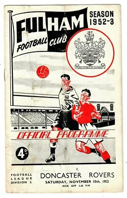 Fulham v Doncaster Rovers - 1952-53 Division Two - Football Programme - Image 1 of 3