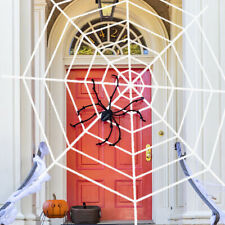 Halloween Spinnennetz Riesen Dehnbares Dekorationen Garten Horror Party Deko