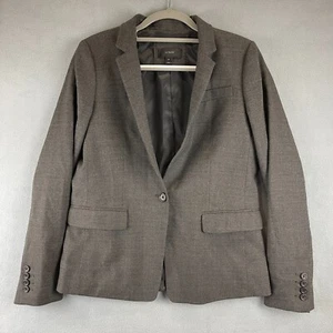 J Crew Blazer Damen 10 anthrazitgrau Wolle Karriere Preppy Academia neu ohne Etikett - Bild 1 von 16