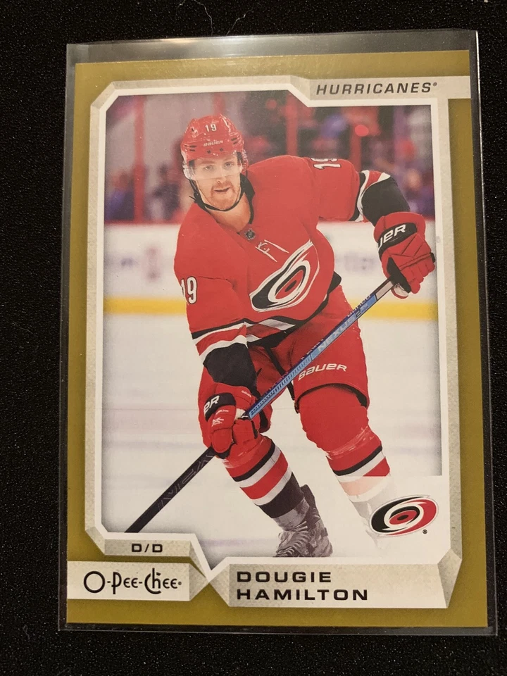 2018-19 O Pee Chee Update Dougie HAMILTON Gold variation HURRICANES - Image 1 of 1