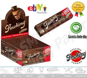 Cartine Smoking® Brown Lunghe King Size KS + Filtri In Carta 24 Libretti - Afbeelding 1 van 1