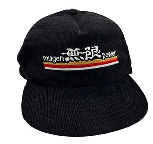 VintageMugen Power Black Corduroy Snapback Cap Adjustable Stylemaster Made In US - Picture 1 of 8