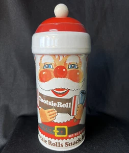 NUEVO RECIPIENTE CONTENEDOR DE DULCES DE NAVIDAD SELLADO DE COLECCIÓN SANTA CLAUS ""TOOTSIE ROLL - Imagen 1 de 8