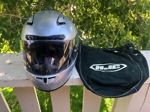 HJC CL-17 Full Face Motorcycle-Snowmobile Helmet Silver Size Large Snell & DOT
