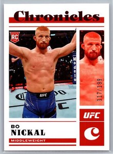 2023 Panini Chronicles UFC Red /199 #97 Bo Nickal RC