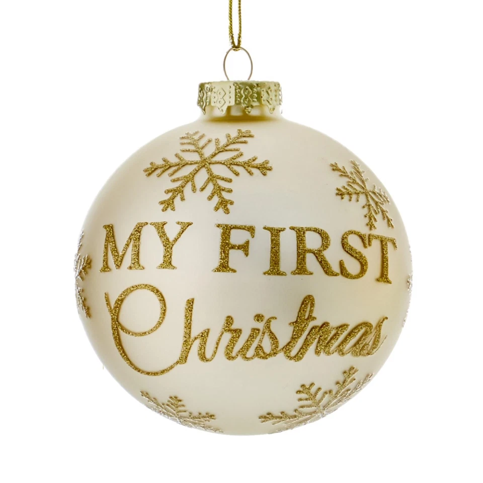 Il Mio Primo Natale Vetro Gingillo 80mm Decorazione Albero - Argento - Immagine 1 di 1