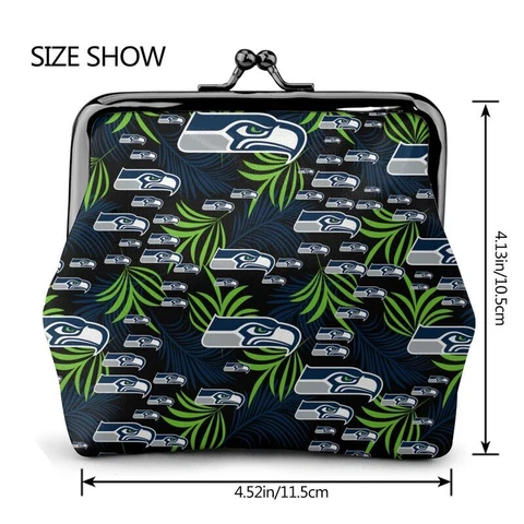Seattle Seahawks Fans Coin Purse Full Print Change Purse Mini Lady Wallet Cover